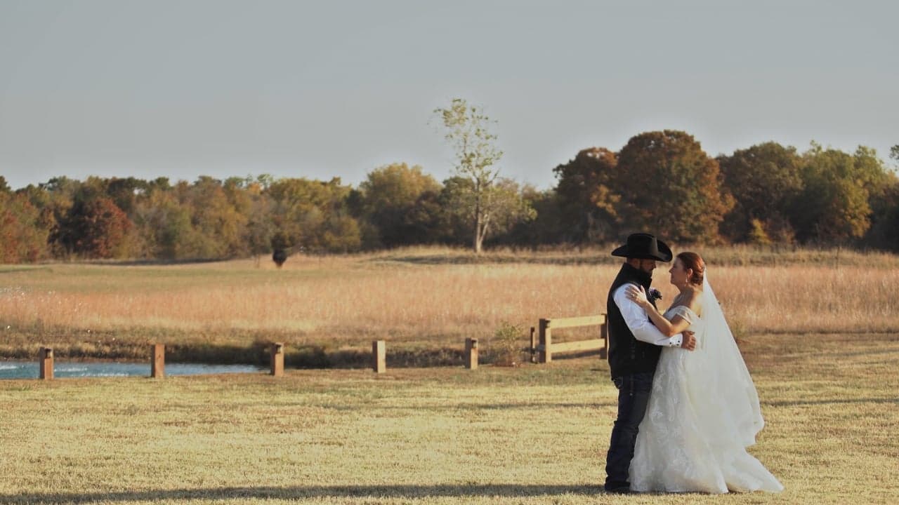 Still from Kayla + Tyler's wedding film