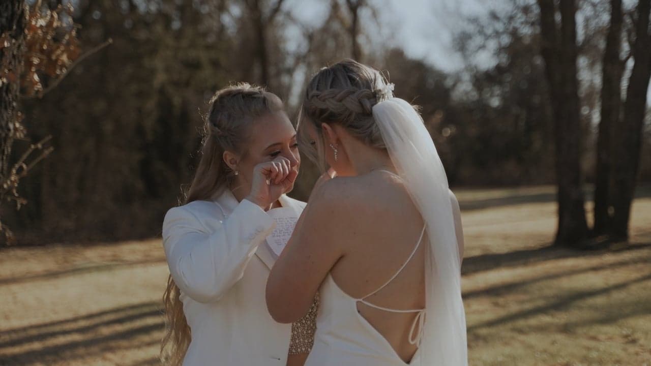 Still from Kimberlin + Laina's wedding film