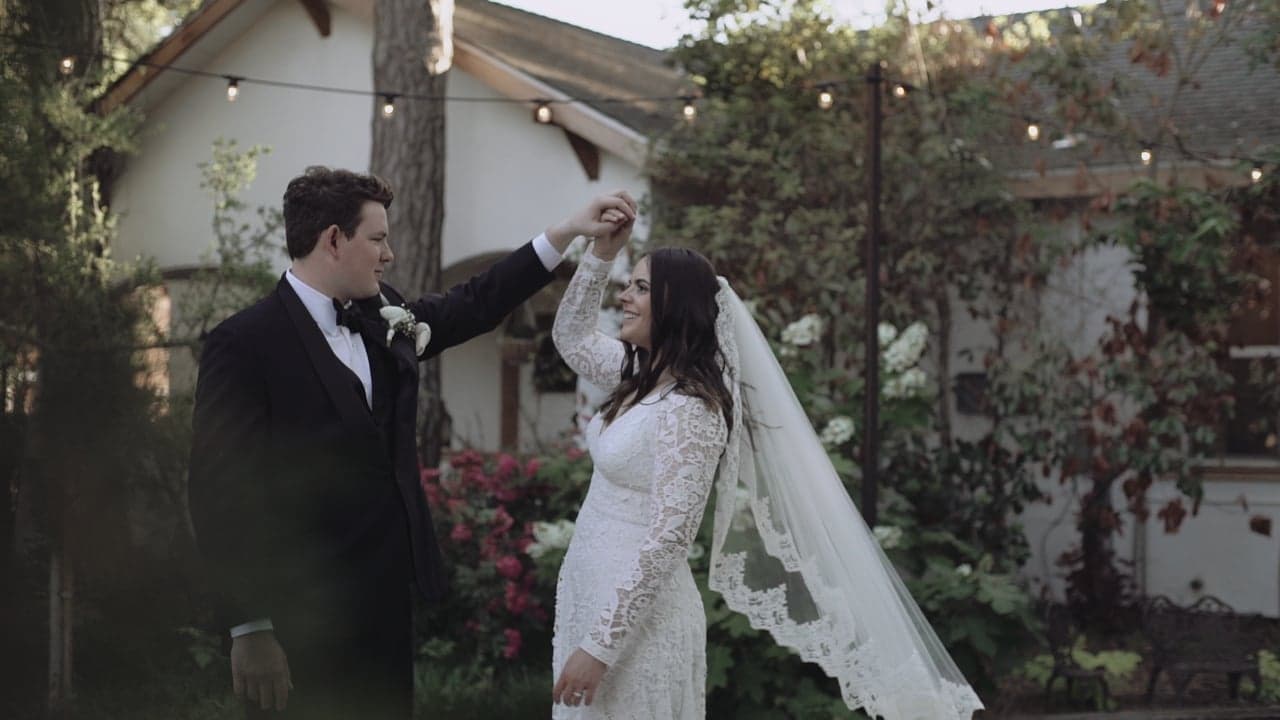 Still from Marie + Beaux's wedding film