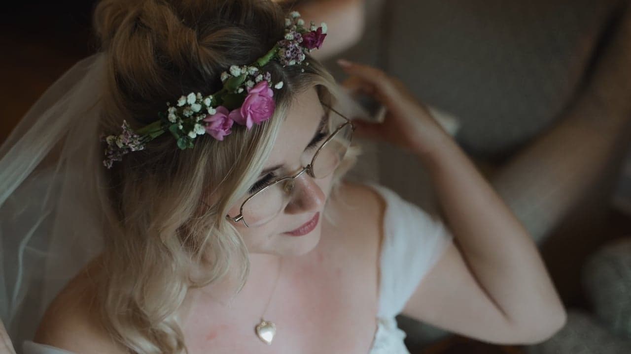 Still from Monika + Tristan's wedding film